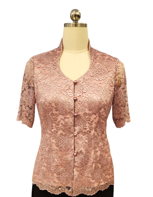 Dusty Pink Lace Blouse